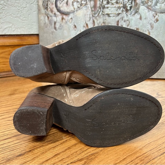 Splendid | Suede Buckle Tall Heeled Boots - Picture 11 of 12